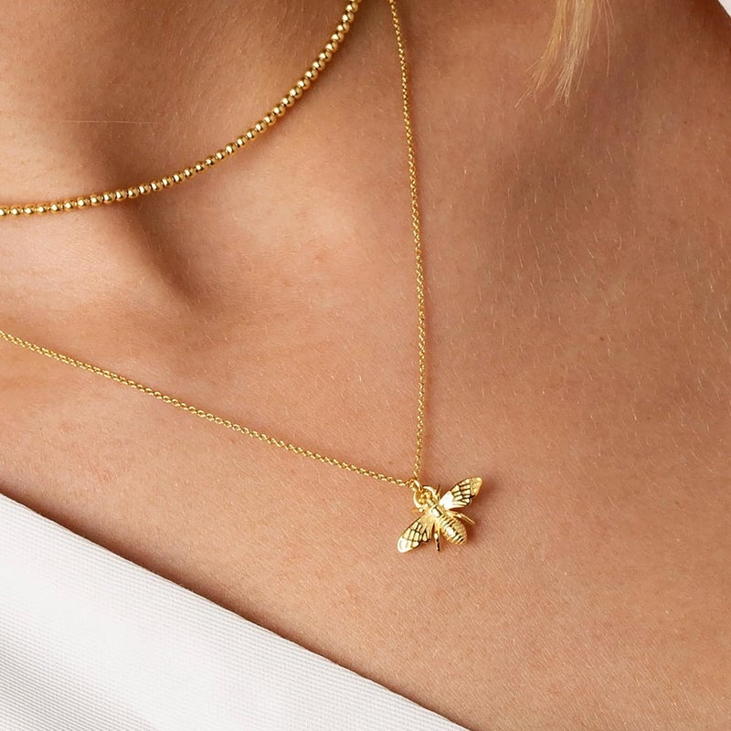 Ieftop Valentines Birthday Gifts for Women Teen Girls - Dainty 14K Gold/Silver Plated Cute Heart Handmade Disc Circle Bee Choker Adjustable Necklace for Women Teenage Girl Trendy Jewelry - Image 5